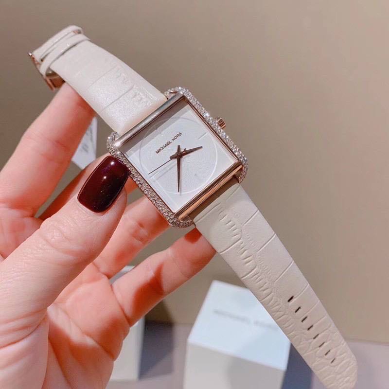 Michael Kors Square Leather Watches Women s Fashion Watches