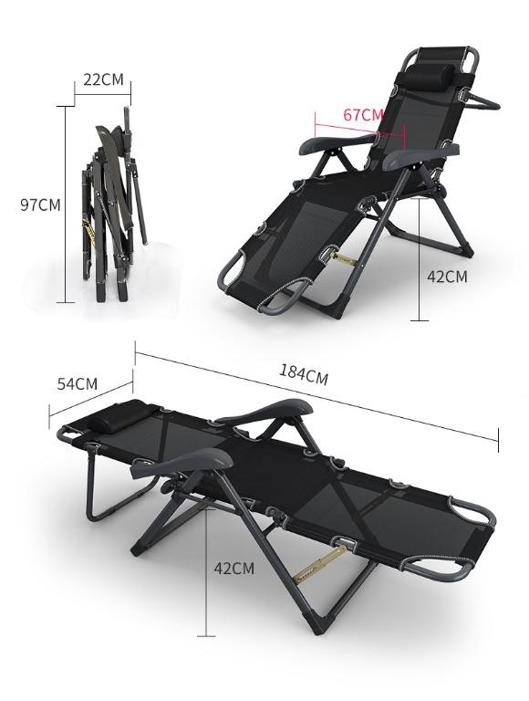 Modern luxury folding chair portable lounge chair (WITHOUT MATTRESS