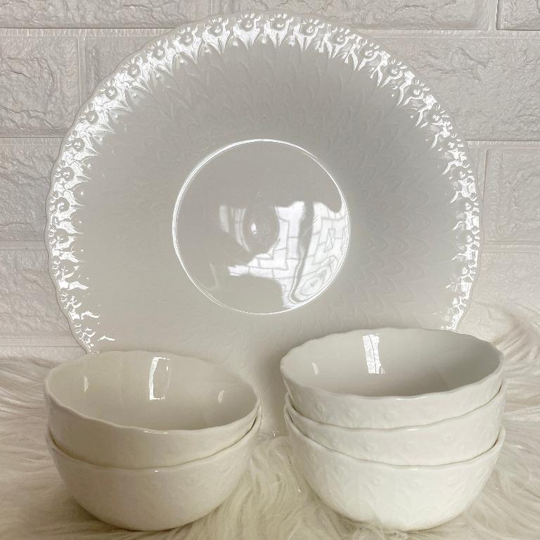 NARUMI Silky White Petit bowl 5pcs set 9968-21625 w/Tracking# New Japan 