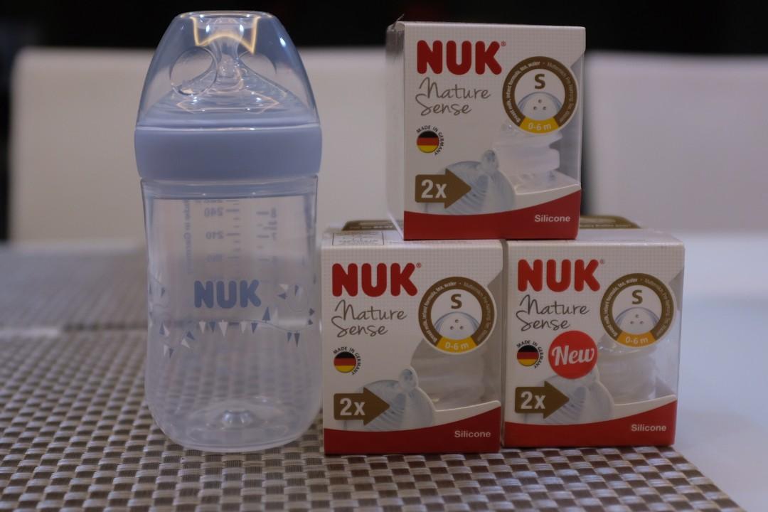 NUK Nature Sense PP 260ml Bottle with Silicone Teat Size S 6 pieces