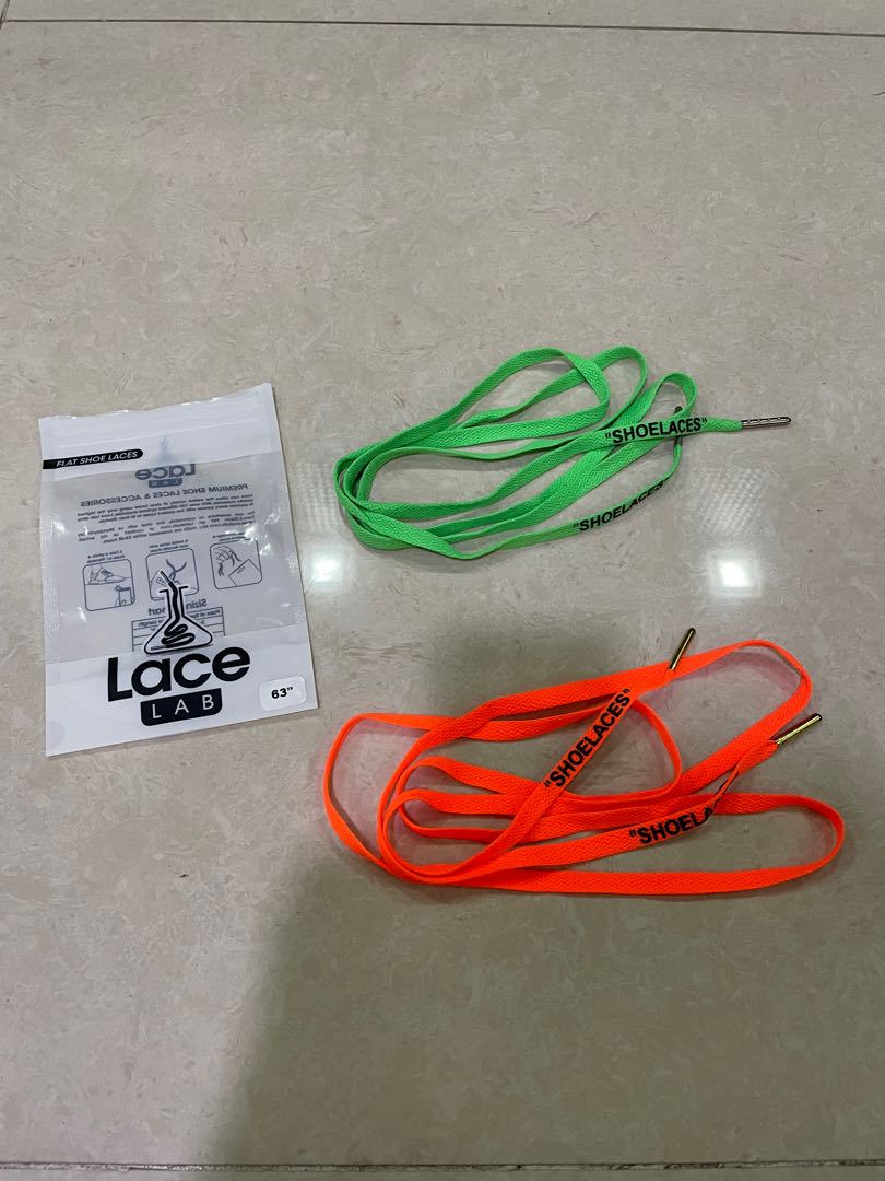 Lace Lab Off-White Style Flat Laces - SHOELACES (White