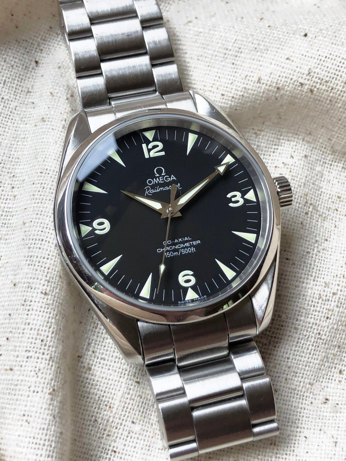 SALE Hari Raya Omega Railmaster 39mm 2502.52 aqua terra co axial