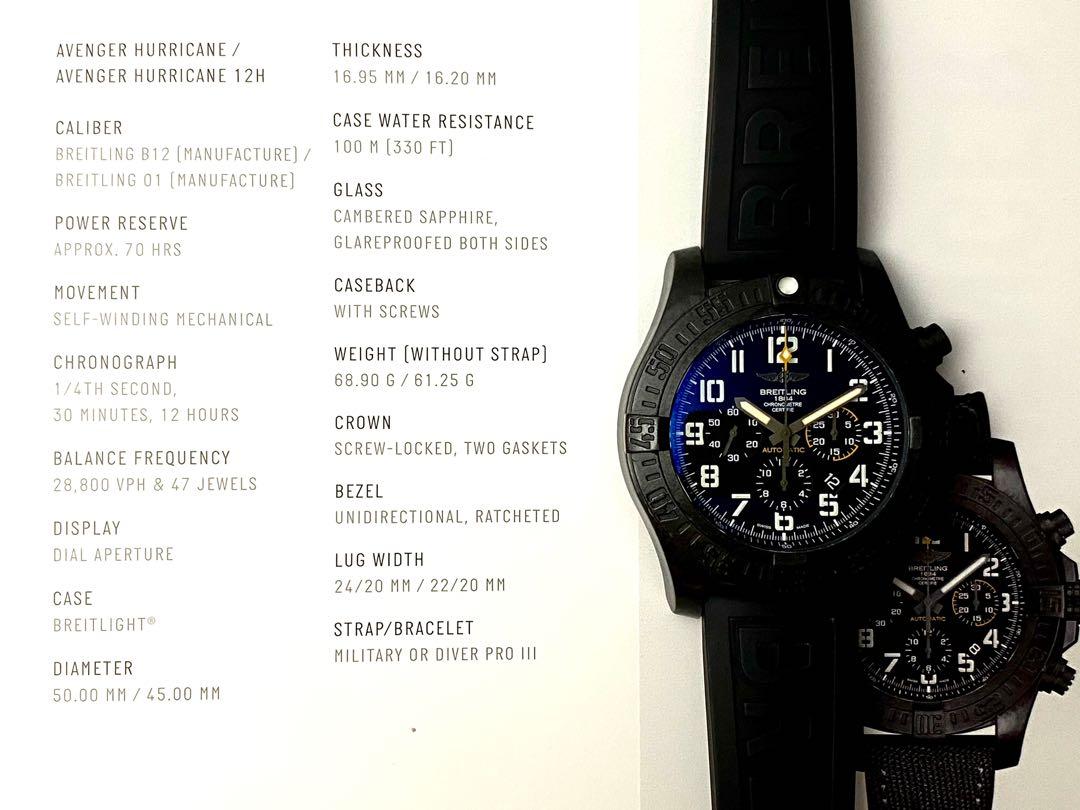 ORIGINAL BREITLING AVENGER HURRICANE 