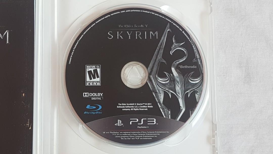 PlayStation 3 PS3 The Glder Scrolls V Skyrim & Map, Video Gaming, Video ...