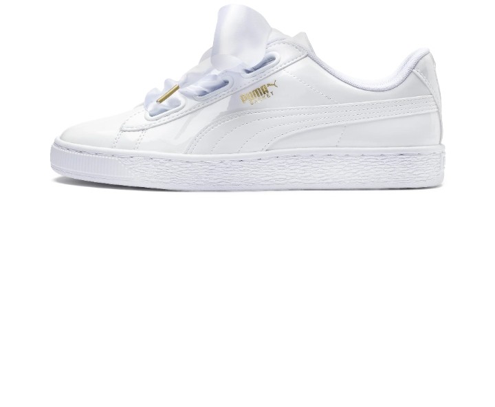 White basket heart pumas sale