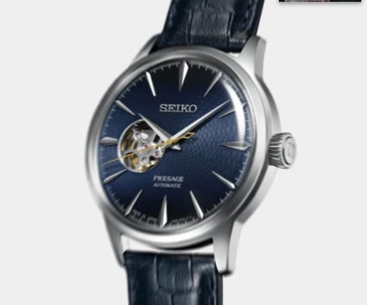 SEIKO AUTOMATIC PRESAGE SSA405J1 (Category: Men's Watches) located in Singapore. Submitted by galleryyyy (Listing ID 1079953058, Image 1). Description: SEIKO AUTOMATIC PRESAGE SSA405J1 MOVEMENT: CALIBER 4R38 CASE MATERIAL: Stainless steel GLASS MATERIAL: Curved hardlex glass STRAP MATERIAL: Leather EST. CASE SIZE: 40.5mm WATER RESISTANT: 50m.