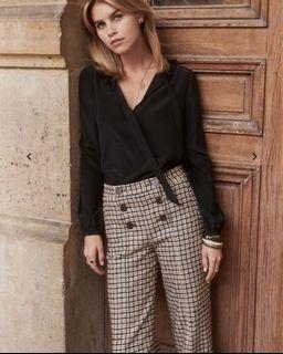 Sezane Mathilda blouse in black