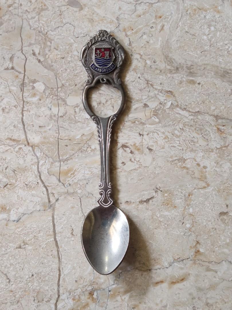 Souvenir Silver Plated Spoon From Scarborough, England 4.5", Furniture & Home Living, Home Decor
