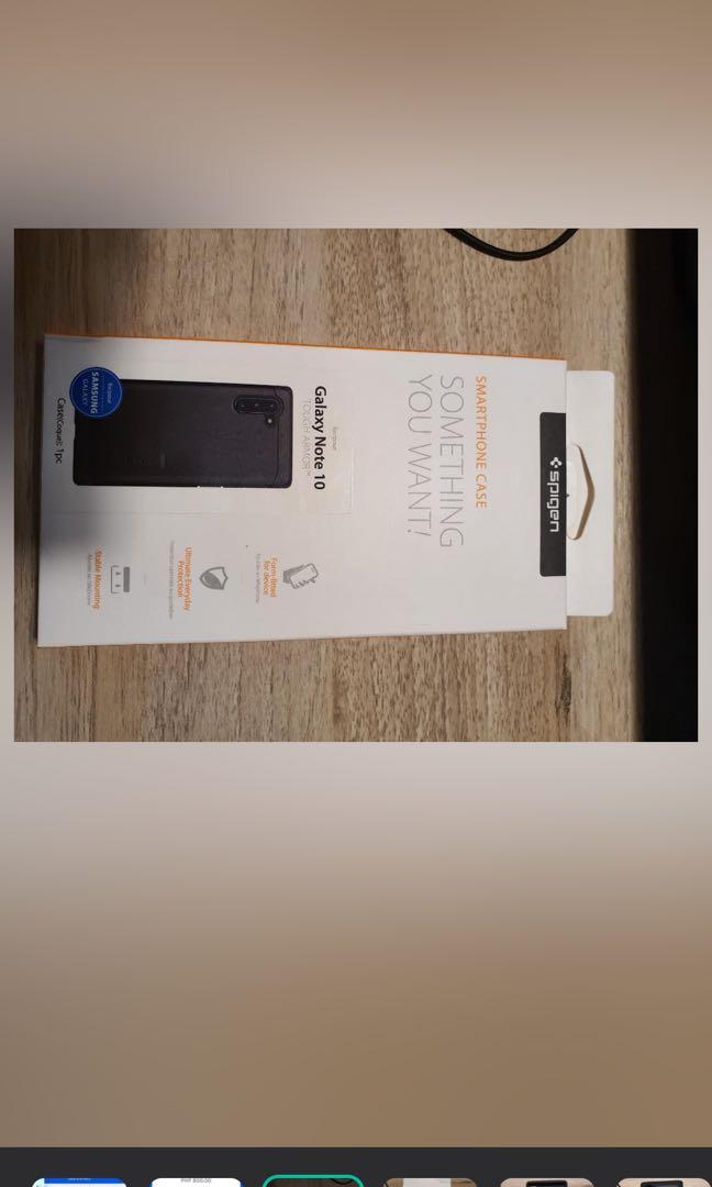 Spigen Note 10 Case (Category: Cases & Sleeves) located in Makati City. Submitted by echotuscano (Listing ID 1079847897, Image 2). Description: Selling this newly purchased case. RFS: Case needed for Note 10 Plus.