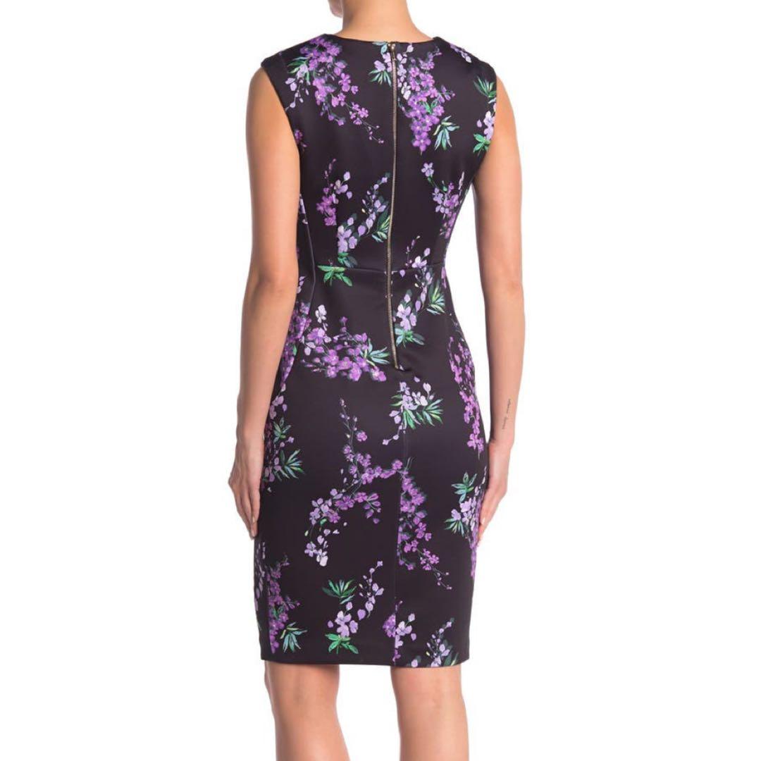 Tahari cap store sleeve sheath dress