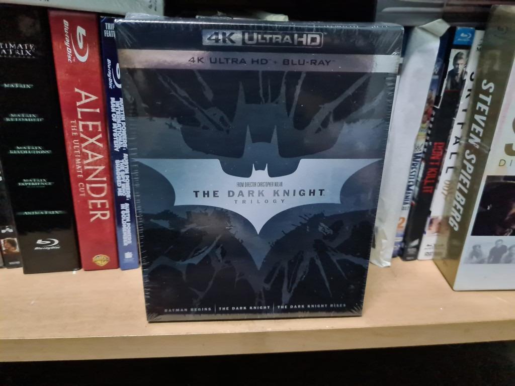 THE DARK KNIGHT TRILOGY 4K ULTRA HD + BLU RAY NEW SEALED SET ORI 9 DISCS US  IMPORT REGION A CHRISTOPHER NOLAN, Hobbies & Toys, Music & Media, CDs &  DVDs on Carousell