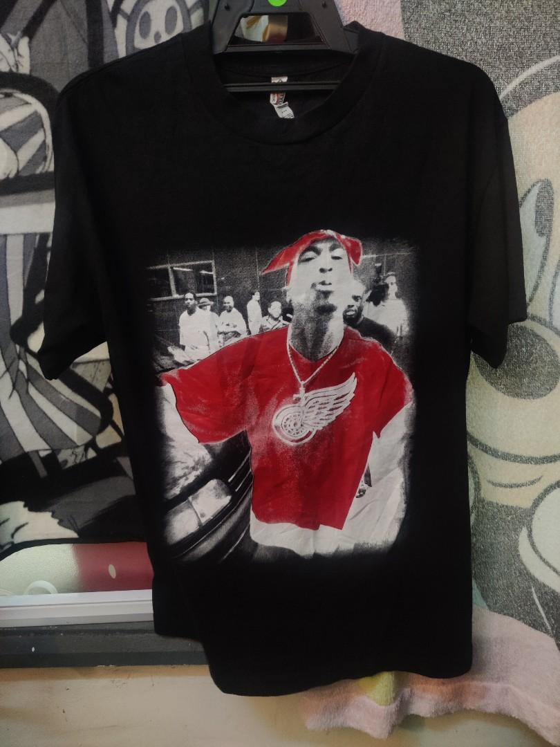 Tupac Shakur 2Pac Wearing Detroit Red Wings Sweatshirts | lupon.gov.ph