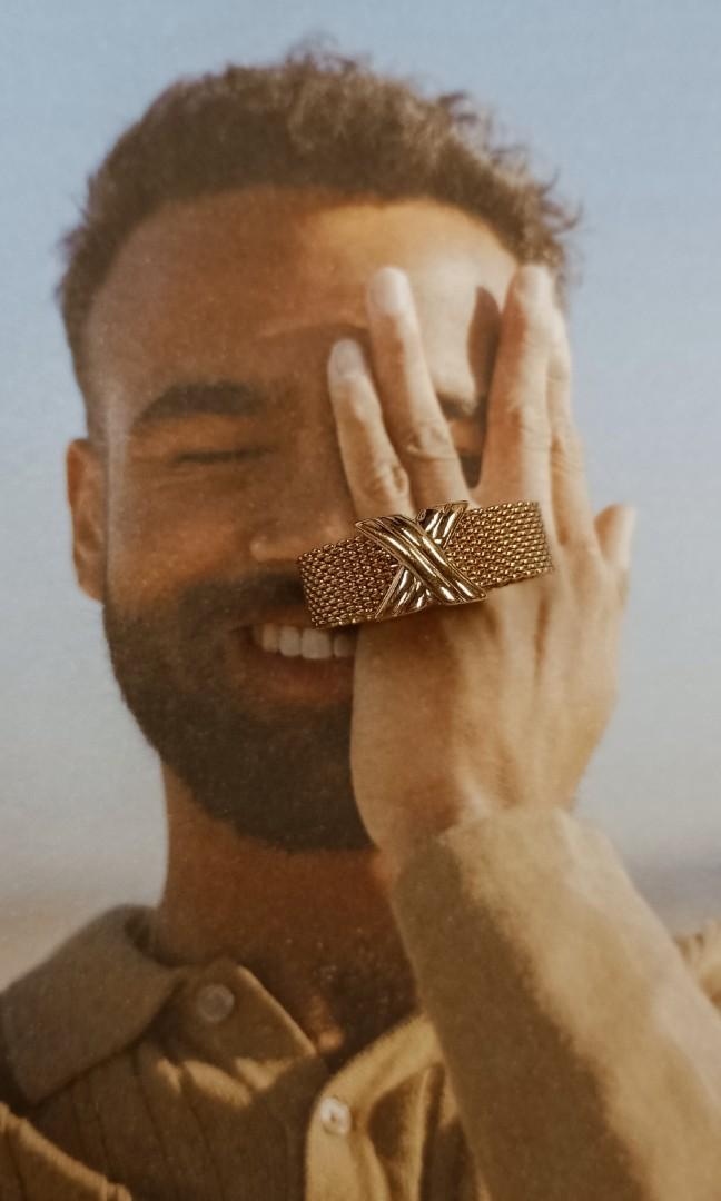 Gold mesh top ring