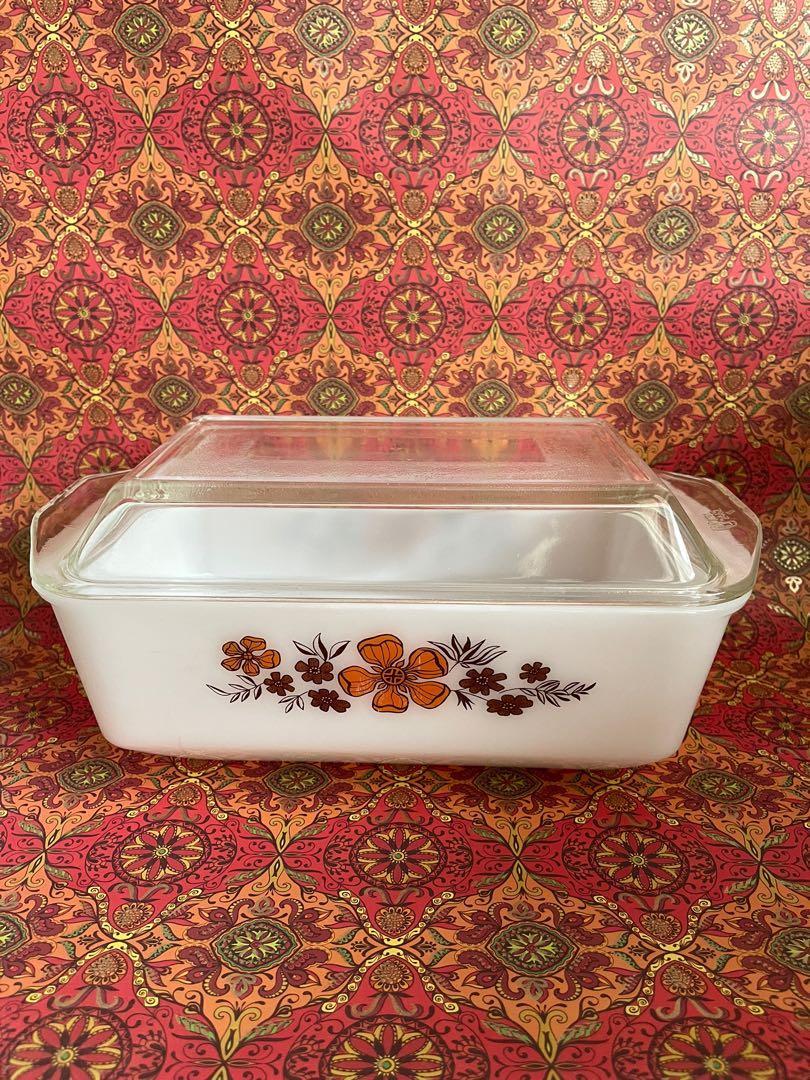 Rectangular Vintage Pyrex RESERVED - Vintage Crown Pyrex rectangle casserole dish with lid ...