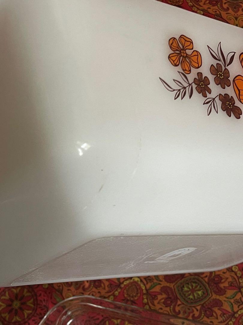 Rectangular Vintage Pyrex RESERVED - Vintage Crown Pyrex rectangle casserole dish with lid ...