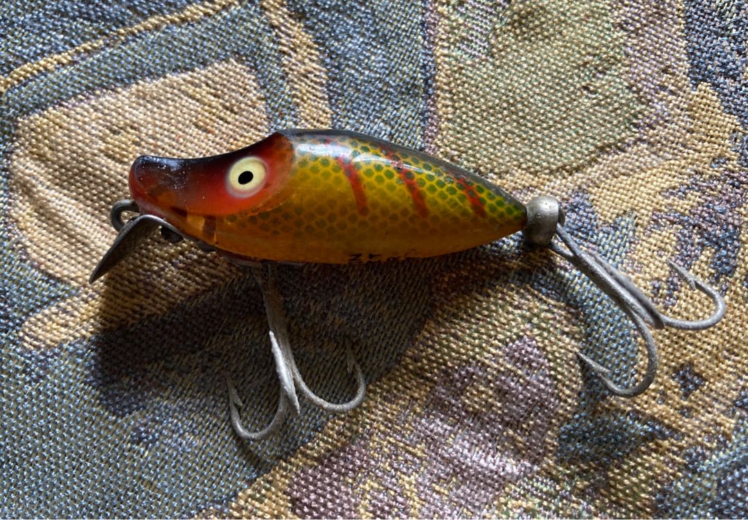 Appât De Pêche Vintage HEDDON Midget River Runt - Leurre Crankbait Rare Et Original - Pêche En Eau Douce