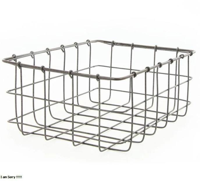 Wire Basket (Category: Storage Boxes & Baskets) located in Paranaque City. Submitted by furniturepiecesph (Listing ID 1079856475, Image 2). Description: Made of steel. Size-14"L;10"W;6"H Finish-polyurethane coating Colors-clear coat on metal .