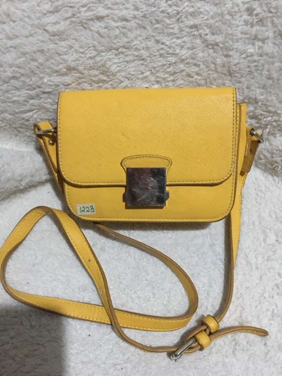 Zara yellow sling best sale bag