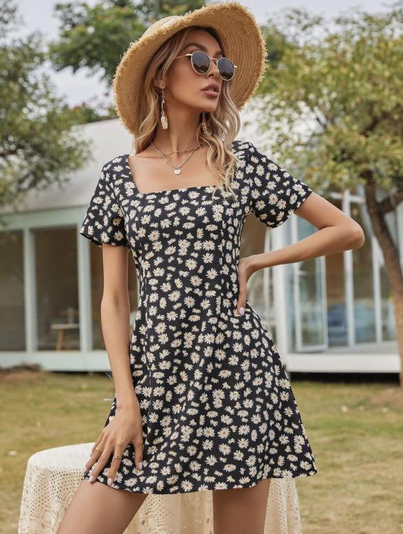 Daisy floral dress outlet