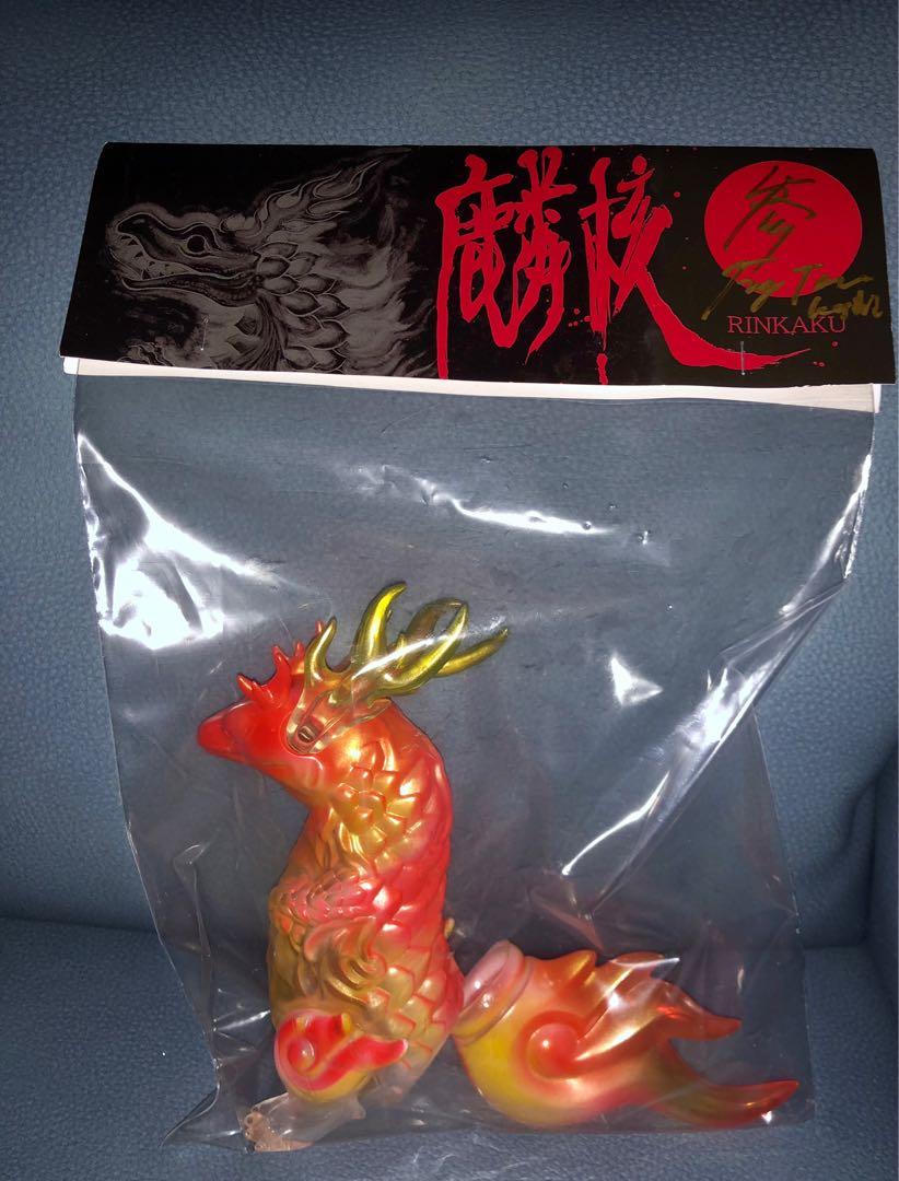 全新未開封日本製麟核參Frog Tree 特注版Rinkaku 橙黃透搪膠Sofubi