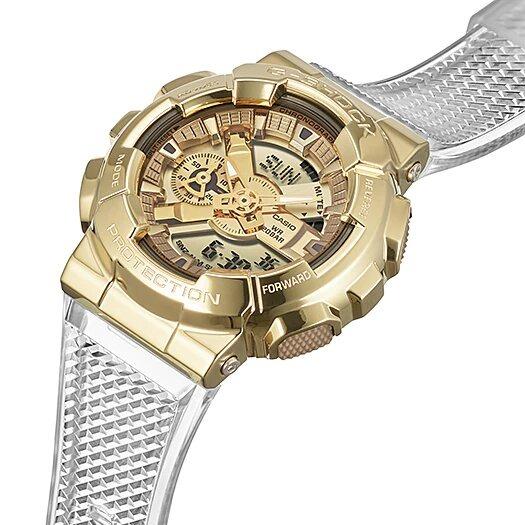 Casio g clearance shock skeleton gold
