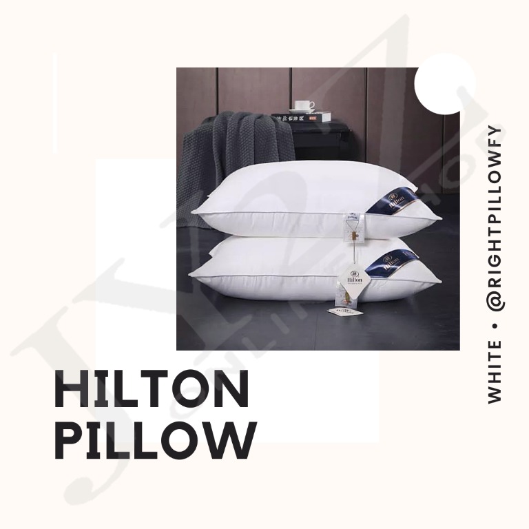 Authentic Hilton Hotel Pillow, Furniture & Home Living, Bedding & Towels on Carousell
