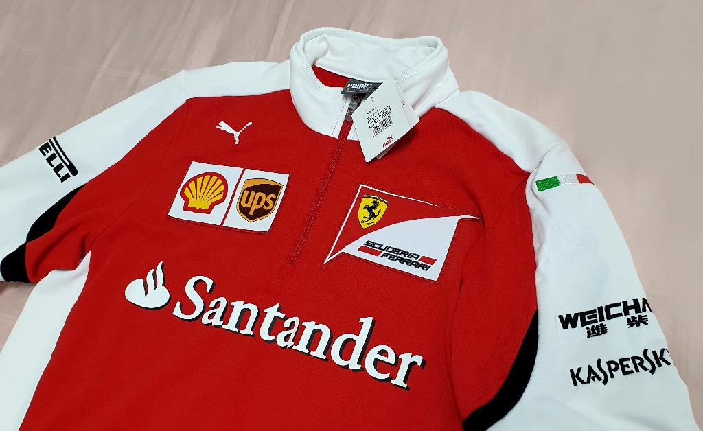 AUTHENTIC Puma Ferrari F1 2015 Halfzip Pullover Fleece Jacket Sweater NEW