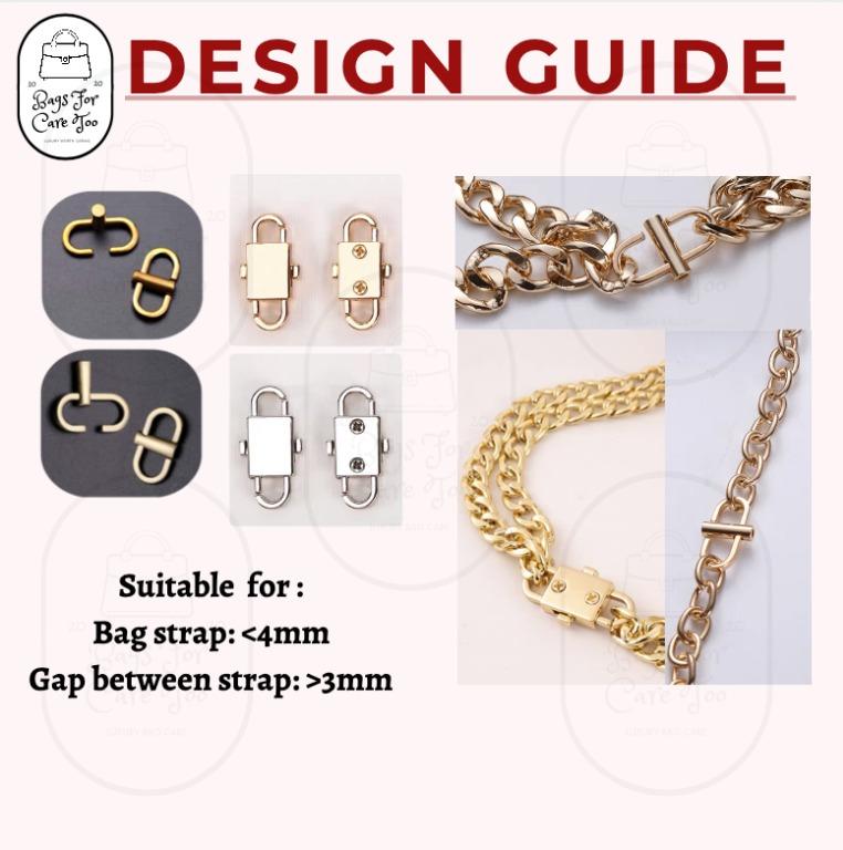 O Shape Bag Chain - 6mm Metal Replacement Purse Chain Shoulder