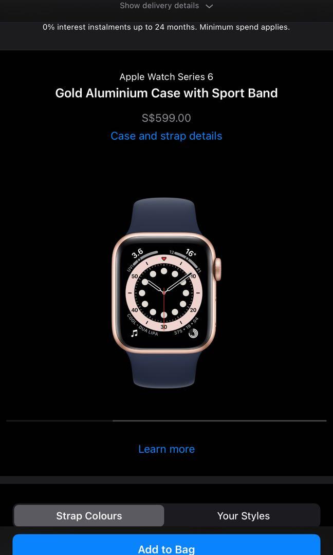 Apple watch navy and gold top