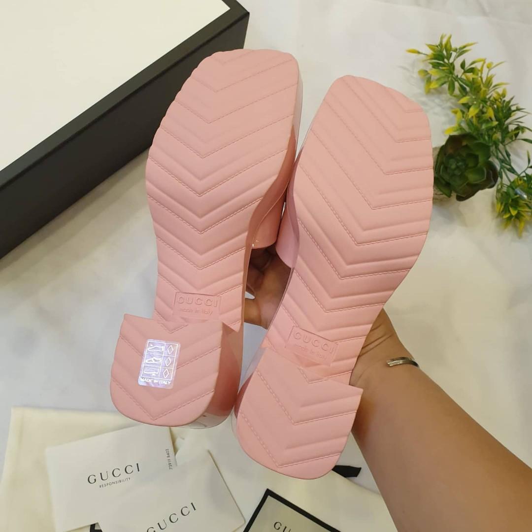 Pastel gucci slides clearance