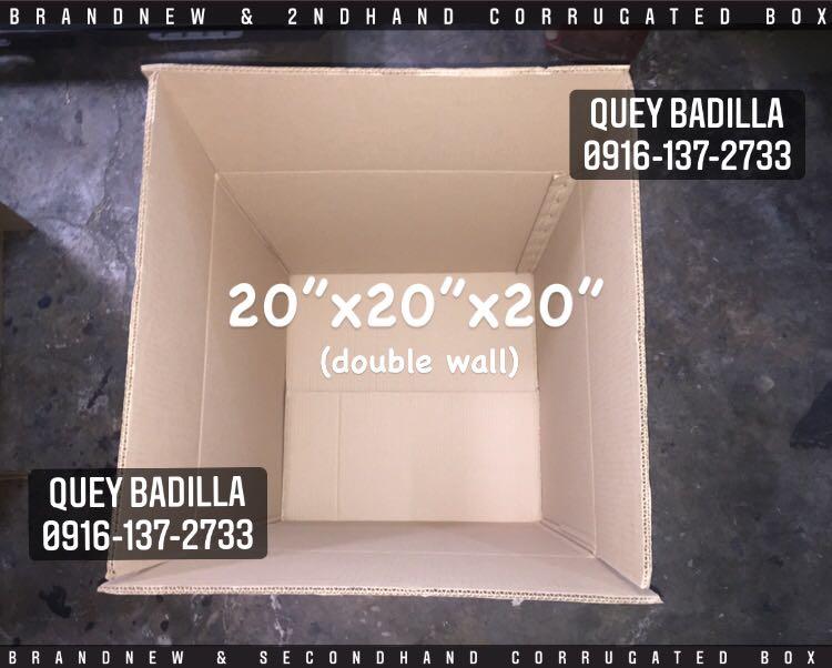 Brandnew Balikbayan Box (Category: Storage Boxes & Baskets) located in Quezon City. Submitted by gq.packagingsupplies.ph (Listing ID 1080058574, Image 3). Description: BRANDNEW BALIKBAYAN BOX 🛒20” x 20”x 20” NO MINIMUM~ Negotiable for bulk orders ✅Pick up or delivery We accept Gcash / COD via Lalamove 📍Location: Baesa, Project 8 Q.C. Direct message for more details and inquiries. CALL/TXT: (look for Ms. Quey) ☎️0916-137-2733/0945-773-5240 Like&