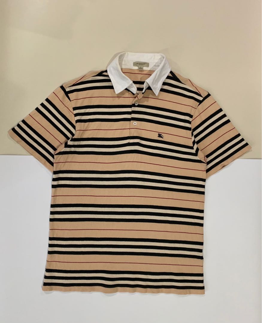 Burberry striped polo deals
