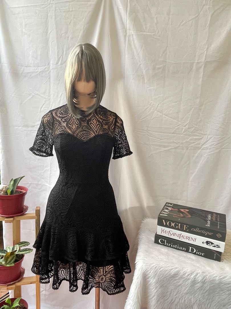 classy black lace dress