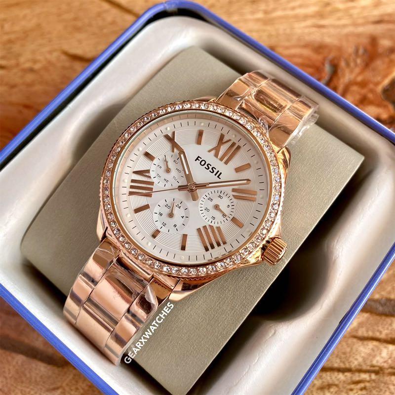 Fossil cecile watch rose gold store