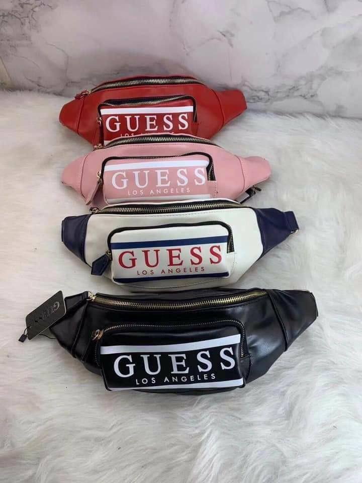 guess logo fanny pack