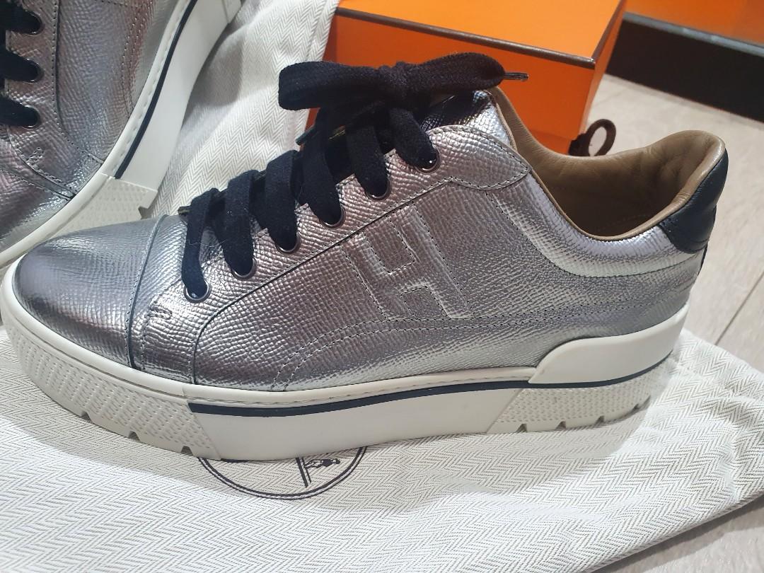 Hermes Polo sneakers epsom platform soft leather Luxury Sneakers Footwear on Carousell