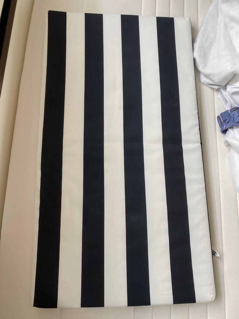 Ikea black and white cushioned mat, Furniture & Home Living, Home Decor