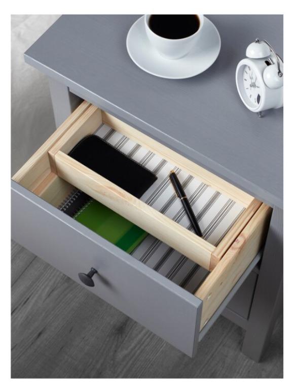 Ikea grey hemnes bedside table, Furniture & Home Living, Furniture