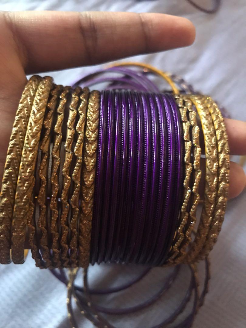 Purple indian bangles top