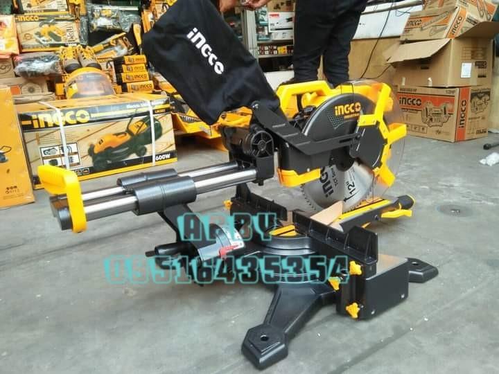 INGCO 2400W Sliding Mitre Saw, Commercial & Industrial, Construction