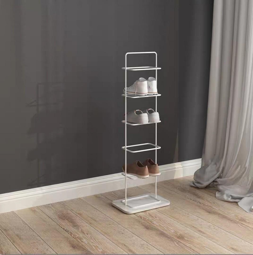 [Instock] Nordic Marble Base Gold Shoe Rack, Furniture & Home Living ...