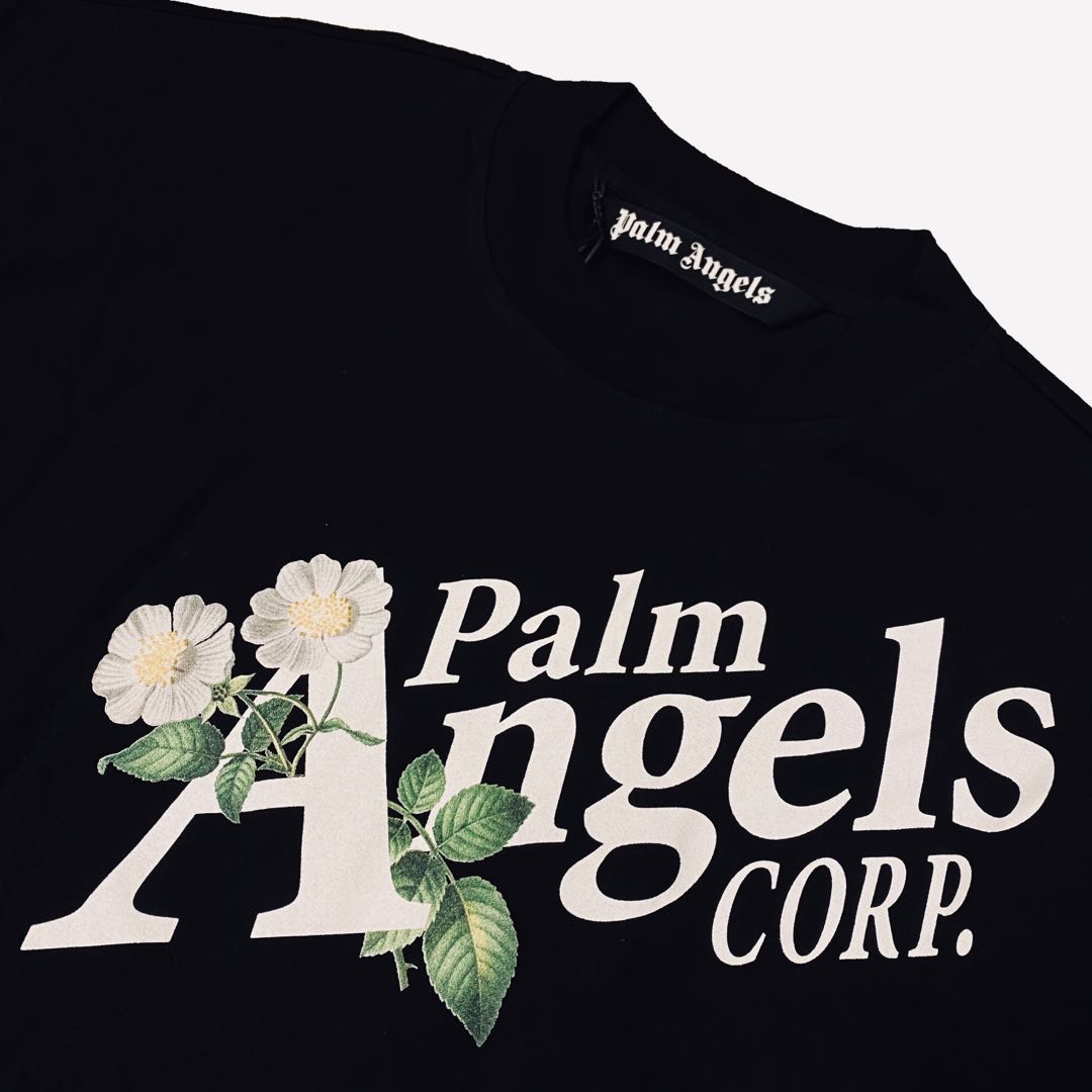 11 11 SALE Palm Angels 21SS Daisy Logo Tee Men s Fashion Tops