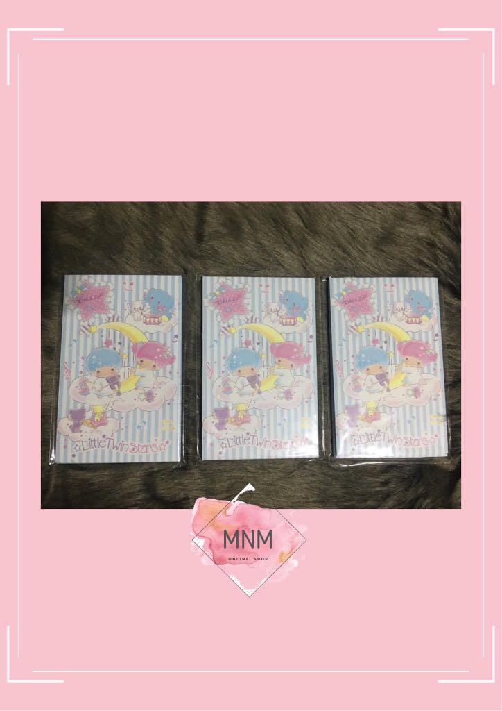 LTS Little Twin Stars Small Envelope (Category: Stationery & School Supplies) located in San Pedro. Submitted by mnm.online (Listing ID 1080146231, Image 1). Description: All products are brand new and ready-to-ship 🌸❤️ All products are from Japan 🇯🇵🌸 MADE IN JAPAN Size: Same like Angpao Includes: 6 pcs of small sized envelope SOLD PER PACK Order here: https://shp.ee/77awhha Meet up: San Pedro SM Muntinlupa Shipping via: Shopee Checkout LBC C