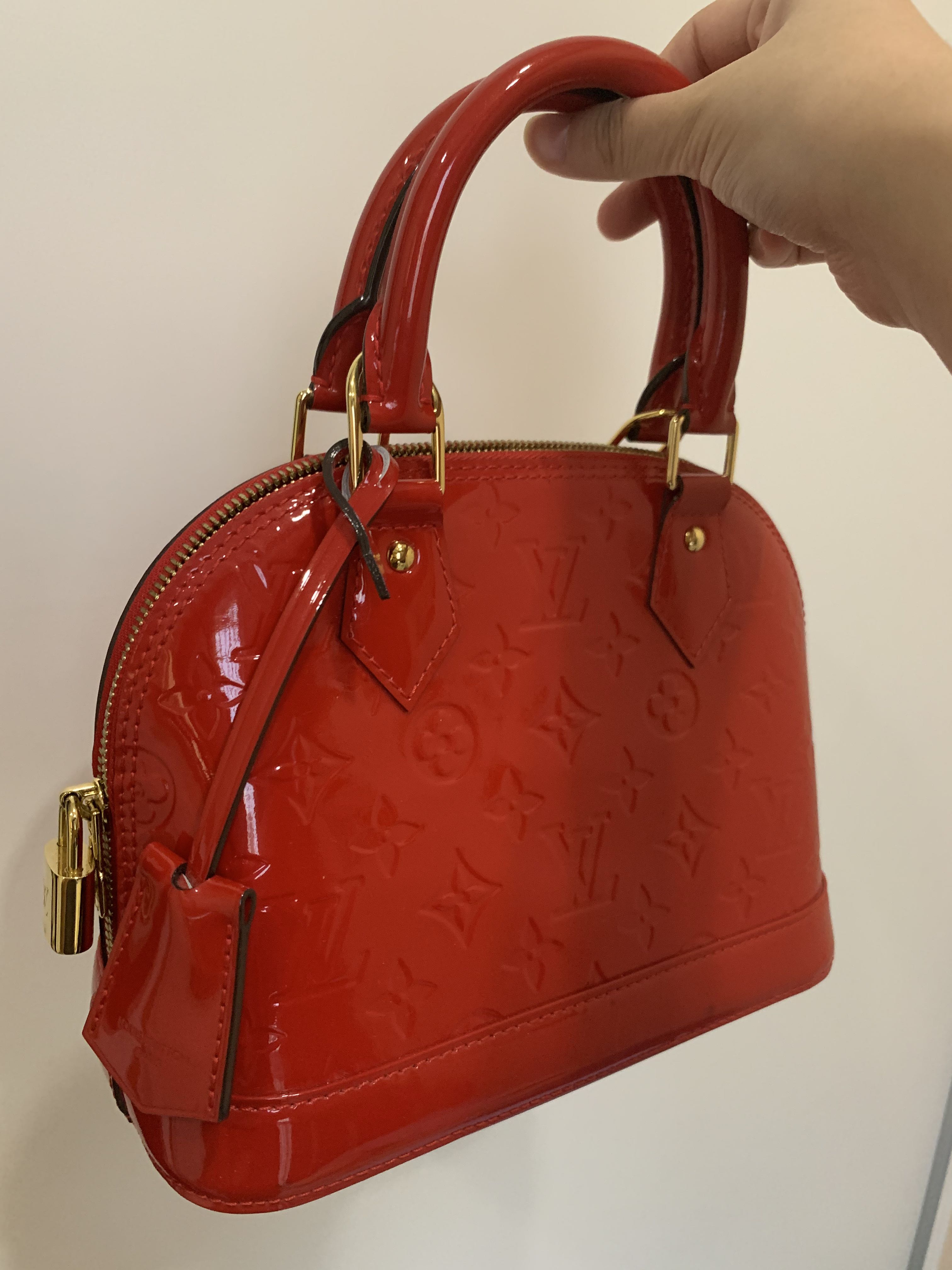 LV Alma BB Cherry Red