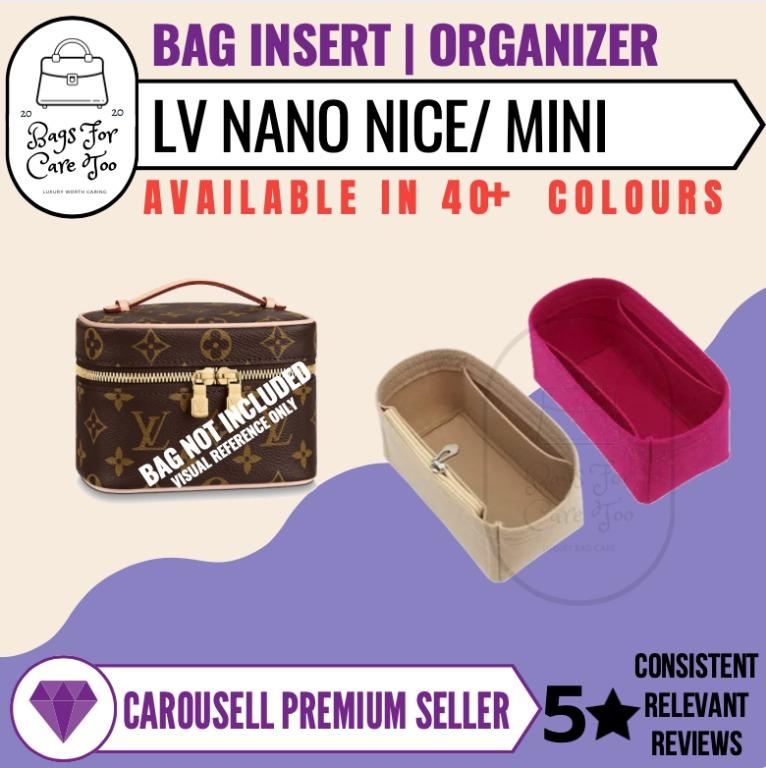 LV Nice Nano/ Mini bag insert bag organiser to prevent messy and stain,  Women's Fashion, Bags & Wallets, Cross-body Bags on Carousell