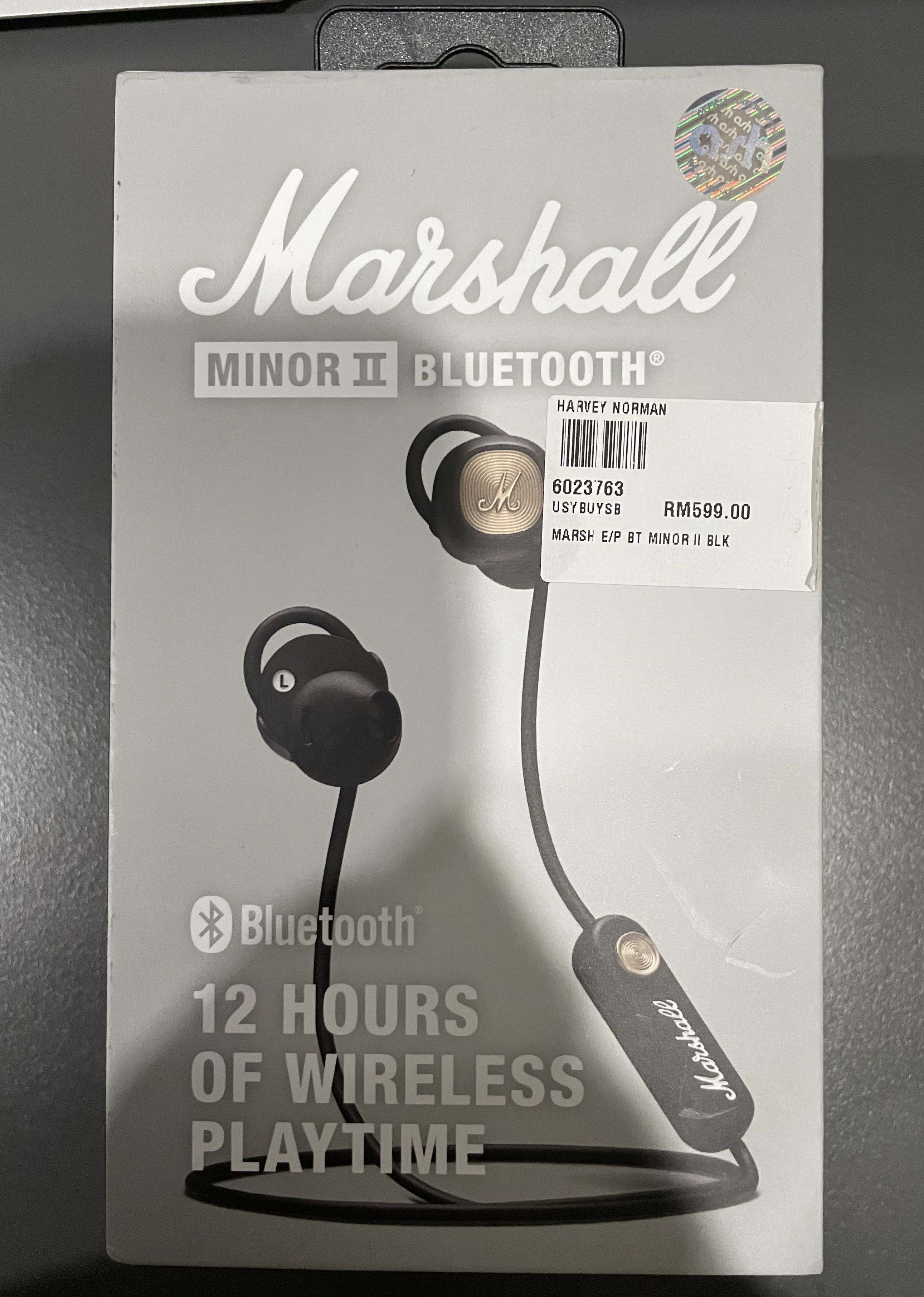 Marshall Minor 2 Bluetooth headphone, Audio, Headphones \u0026 Headsets on  Carousell