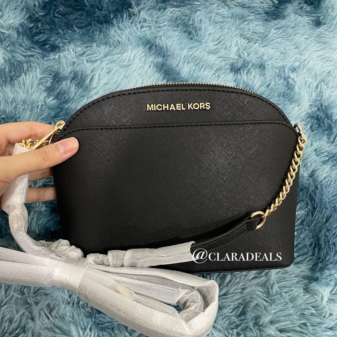 Michael Kors Emmy Saffiano Leather Medium Crossbody In Black, Women's  Fashion, Bags & Wallets, Purses & Pouches on Carousell