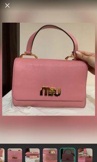 Miu Miu Madras Bag  in Pink,Authentic