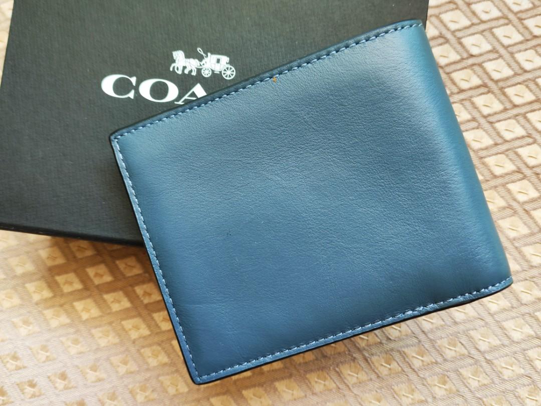 Mens blue clearance coach wallet