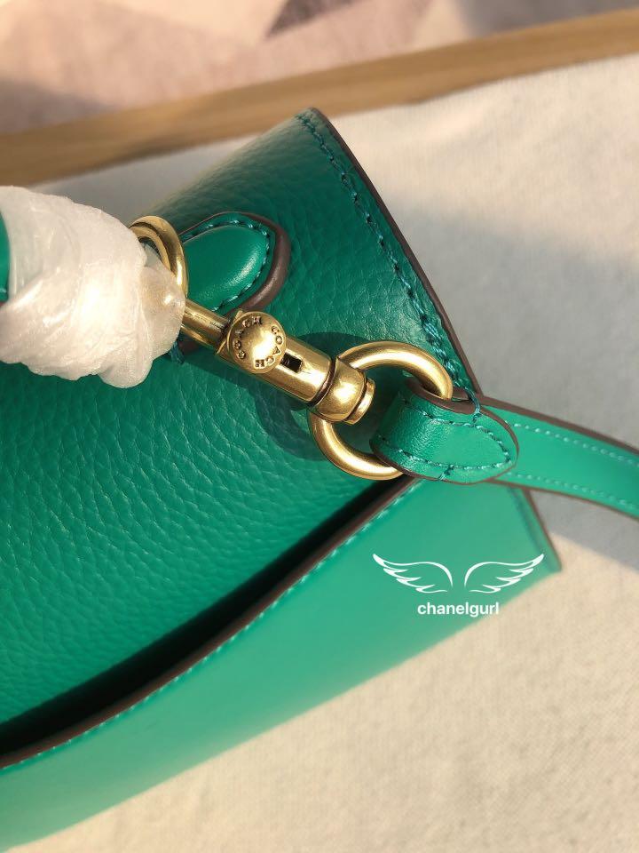 New Colour!!! Coach Tabby 20 Top Handle Bag Green, Women's Fashion